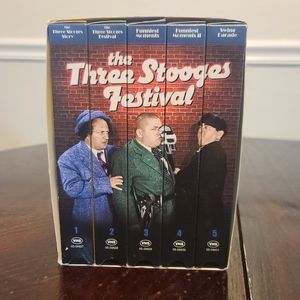 The Three Stooges Festival 5 Pack Collector Series (VHS, 2000, 5-Tape Set)